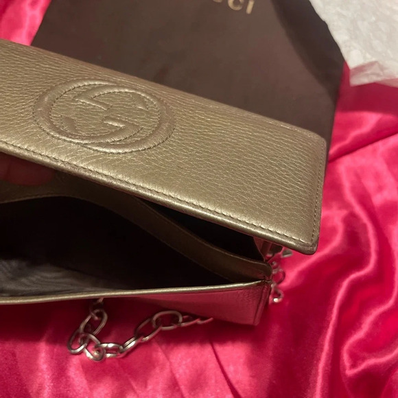 GUCCI GG Soho Leather Biford Long Crossbody - Picture 12 of 16